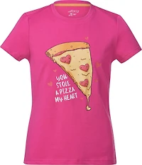 BCG Girls' Cotton Pizza Graphic T-shirt