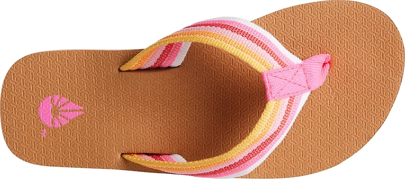 O'Rageous Girls' Bright Stripe Flip Flops