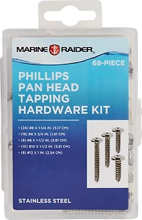 Marine Raider SS Pan Head Tapping Kit - 68 Pieces