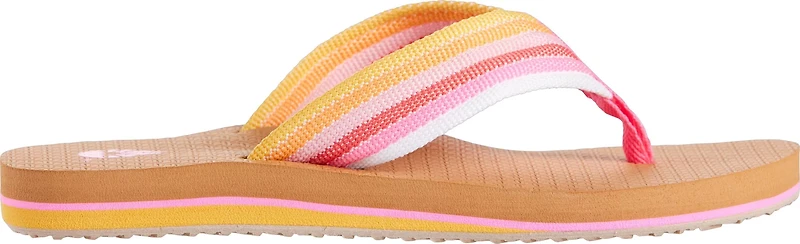 O'Rageous Girls' Bright Stripe Flip Flops