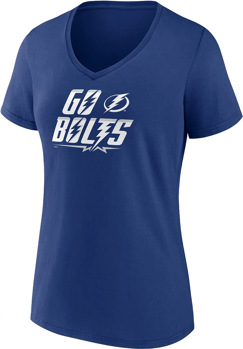 Fanatics Women's Tampa Bay Lightning Iconic V-Neck T-shirt