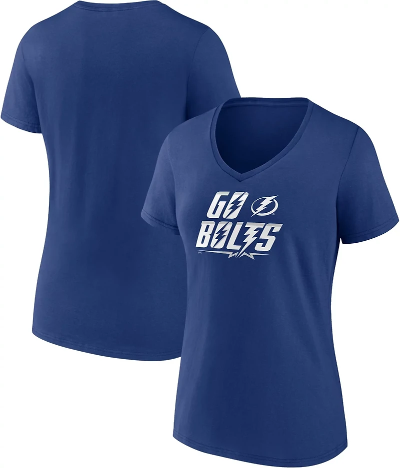 Fanatics Women's Tampa Bay Lightning Iconic V-Neck T-shirt