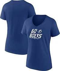 Fanatics Women's Tampa Bay Lightning Iconic V-Neck T-shirt