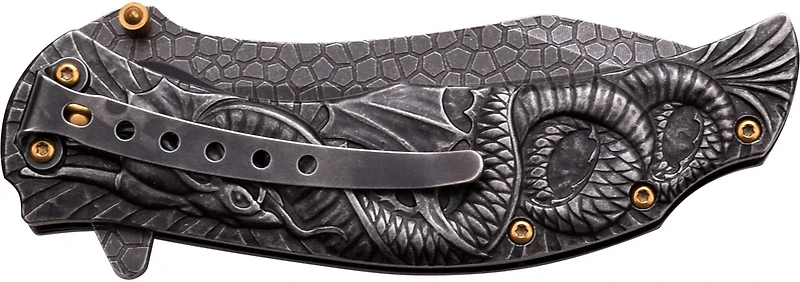 Master Cutlery Masters Collection Dragon Spring-Assisted Folding Pocket Knife
