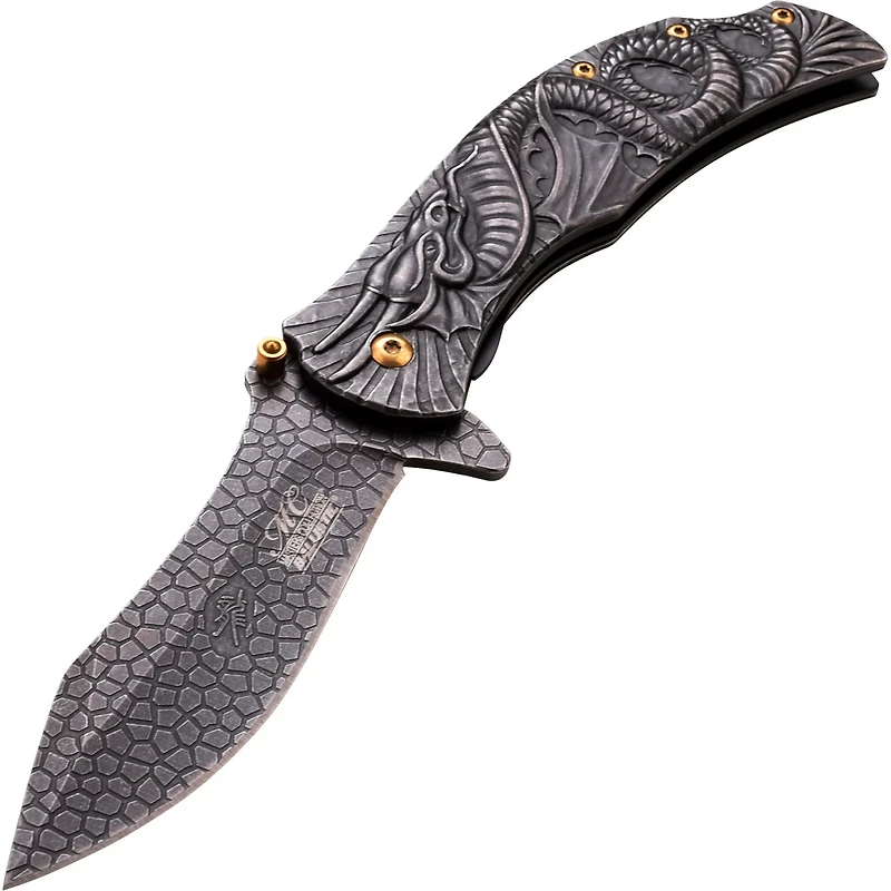 Master Cutlery Masters Collection Dragon Spring-Assisted Folding Pocket Knife