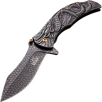 Master Cutlery Masters Collection Dragon Spring-Assisted Folding Pocket Knife