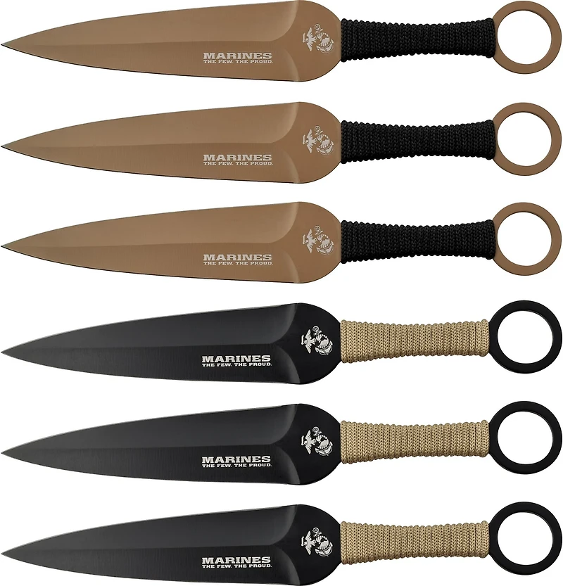 Master Cutlery USMC 6-Piece Throwing Knife Set