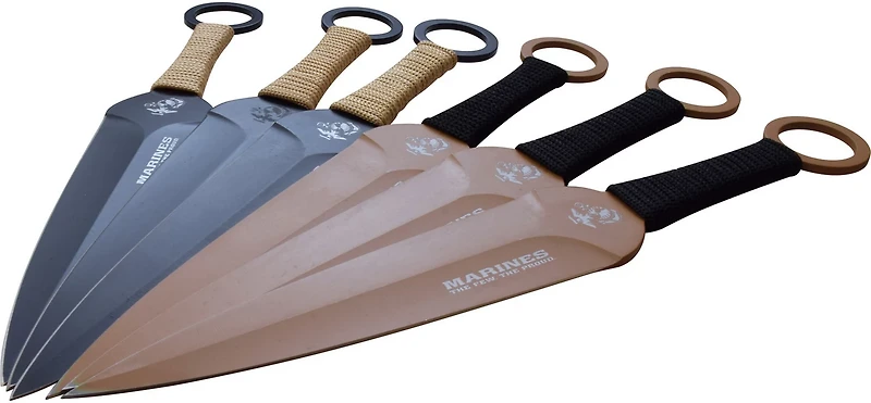 Master Cutlery USMC 6-Piece Throwing Knife Set