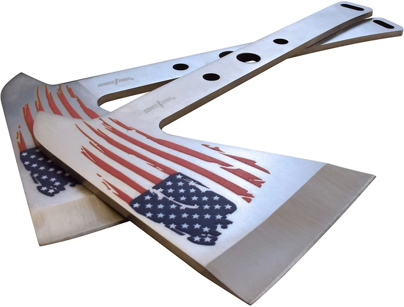 Master Cutlery Perfect Point American Flag Throwing Axe Set