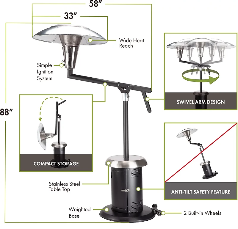 Cuisinart Perfect Position Propane Patio Heater