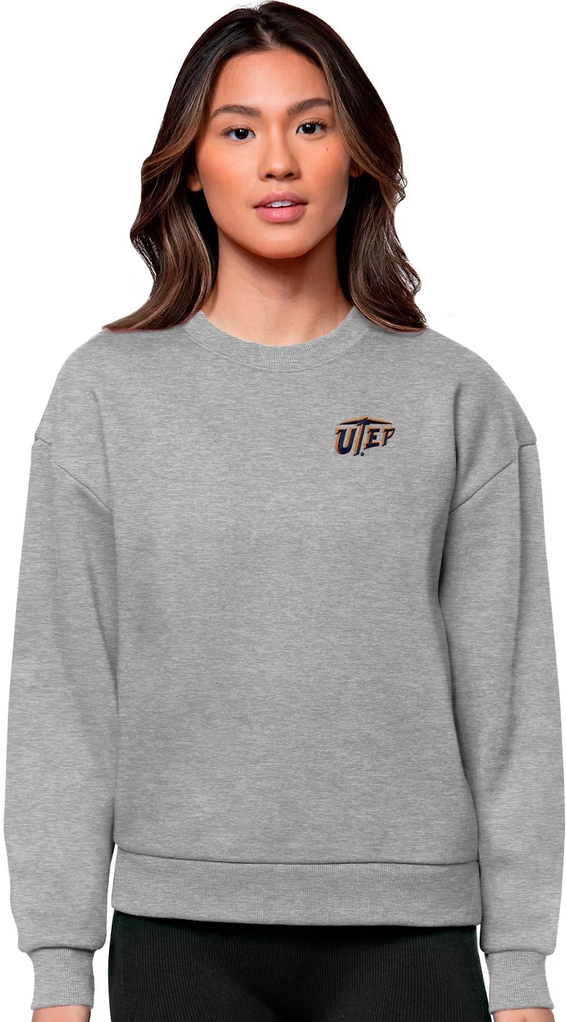 Antigua Women's University of Texas at El Paso Victory Crew Sweatshirt