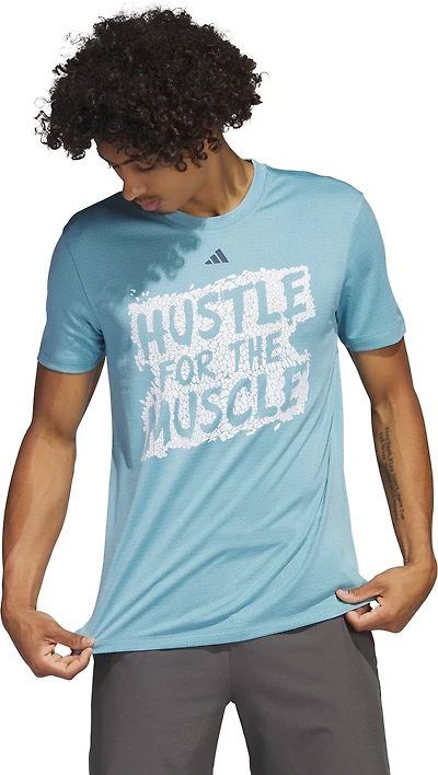 adidas Men's Hustle For The Muscle Graphic Short Sleeve T-shirt