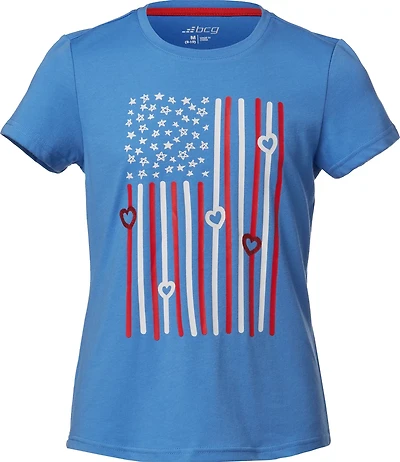 BCG Girls' Cotton Flag Graphic T-shirt