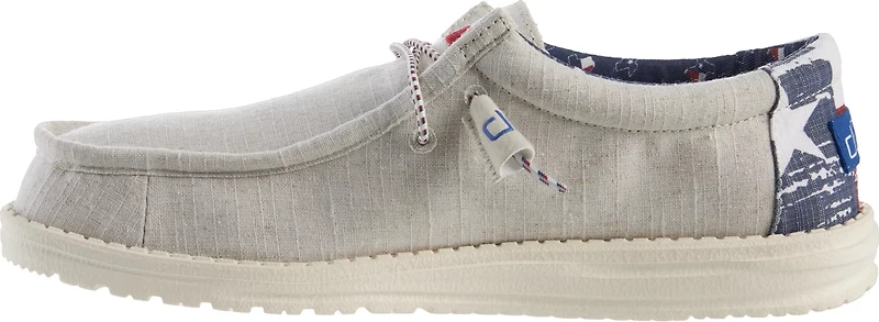 HEYDUDE Men's Wally Texas Canvas Slip-On Shoes