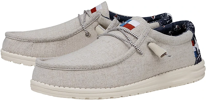 HEYDUDE Men's Wally Texas Canvas Slip-On Shoes