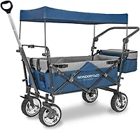 Wonderfold Wagon Push and Pull Utility with Canopy Brakes