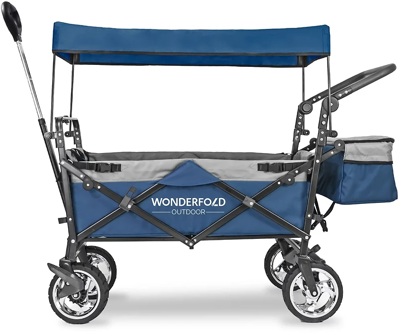 Wonderfold Wagon Push and Pull Utility with Canopy Brakes