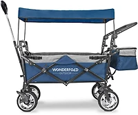 Wonderfold Wagon Push and Pull Utility with Canopy Brakes