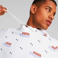 PUMA Men's Essentials+ Logo Power Allover Print Fleece Hoodie