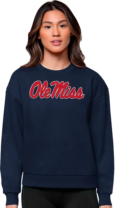 Antigua Women's University of Mississippi Victory Crew Sweatshirt