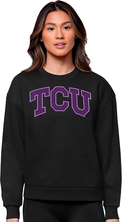Antigua Women's Texas Christian University Victory Crew Sweatshirt