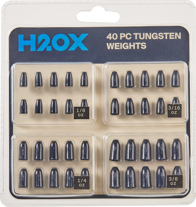 H2OX Tungsten Worm Weights 40 Pack