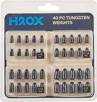 H2OX Tungsten Worm Weights 40 Pack