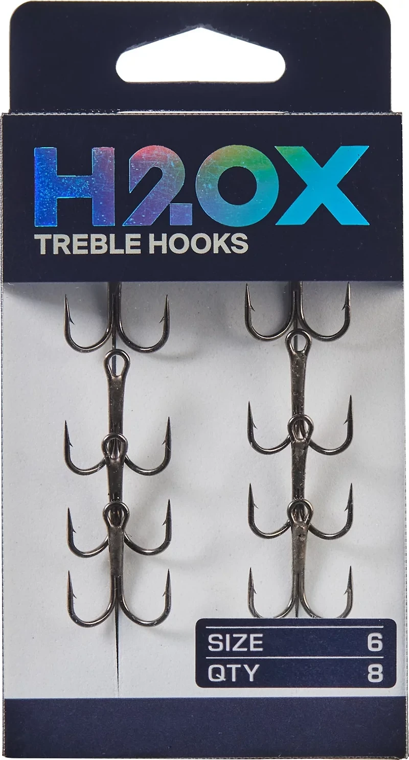 H2OX # 6 Personal Treble Hook 8 Pack