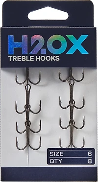 H2OX # 6 Personal Treble Hook 8 Pack