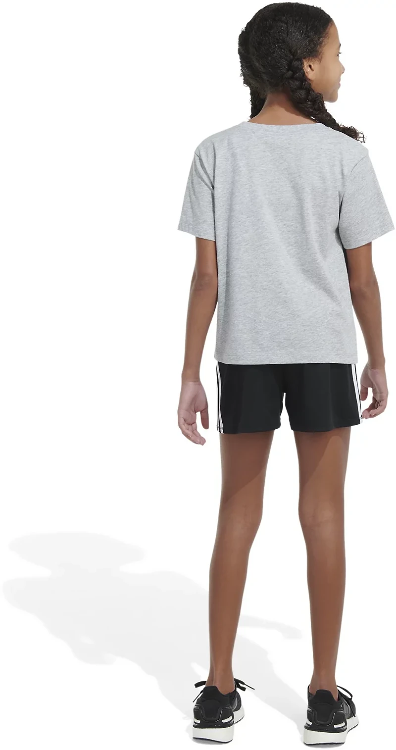 adidas Girls' Heather Pocket Short Sleeve T-shirt