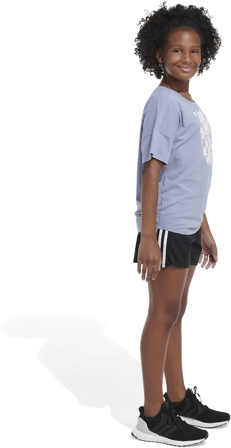 adidas Girls' Loose Front Tie T-shirt