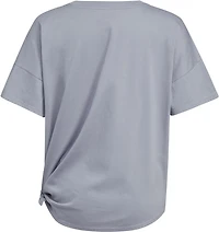 adidas Girls' Loose Front Tie T-shirt