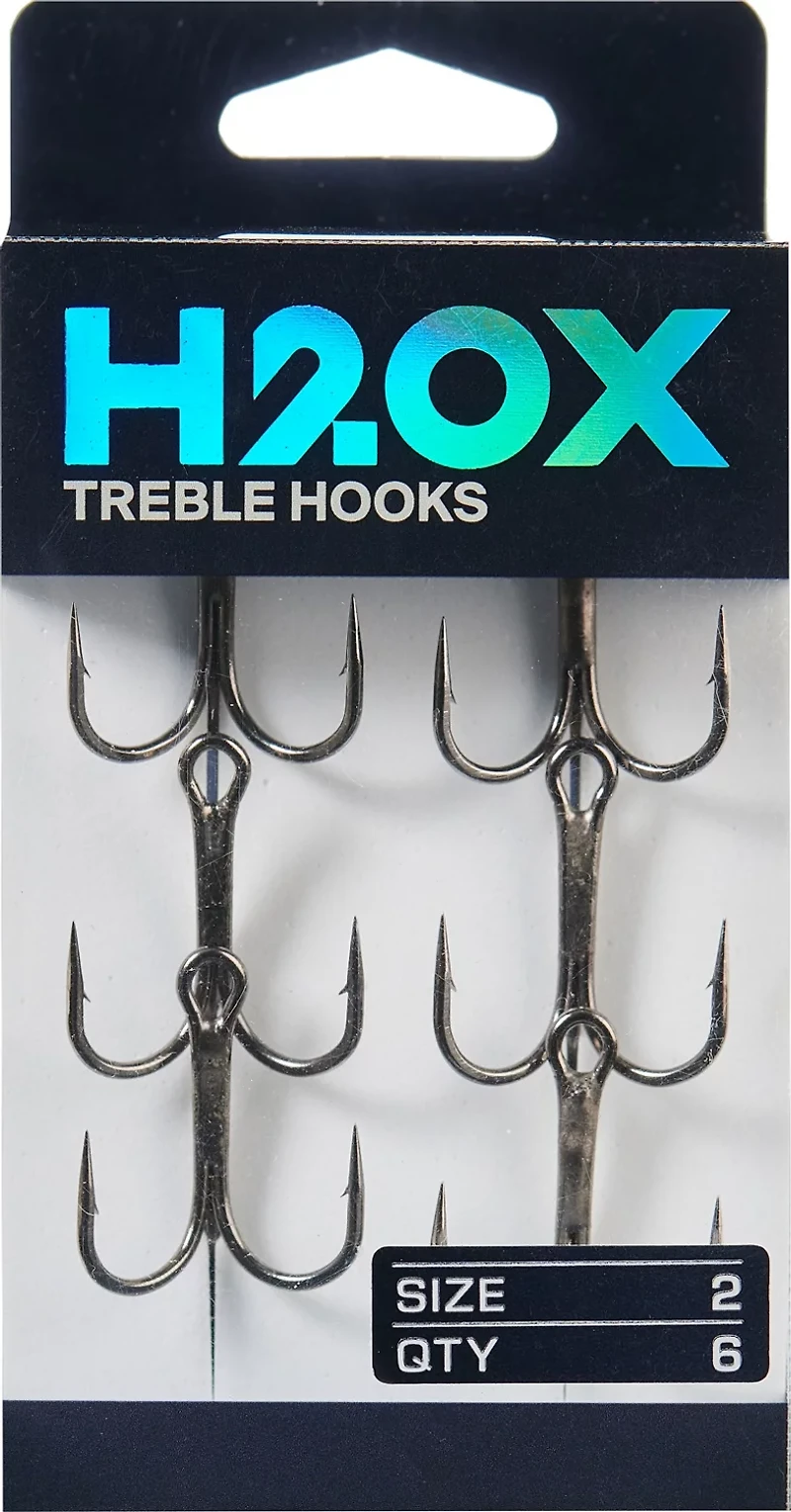 H2OX # 2 Personal Treble Hook 6 Pack