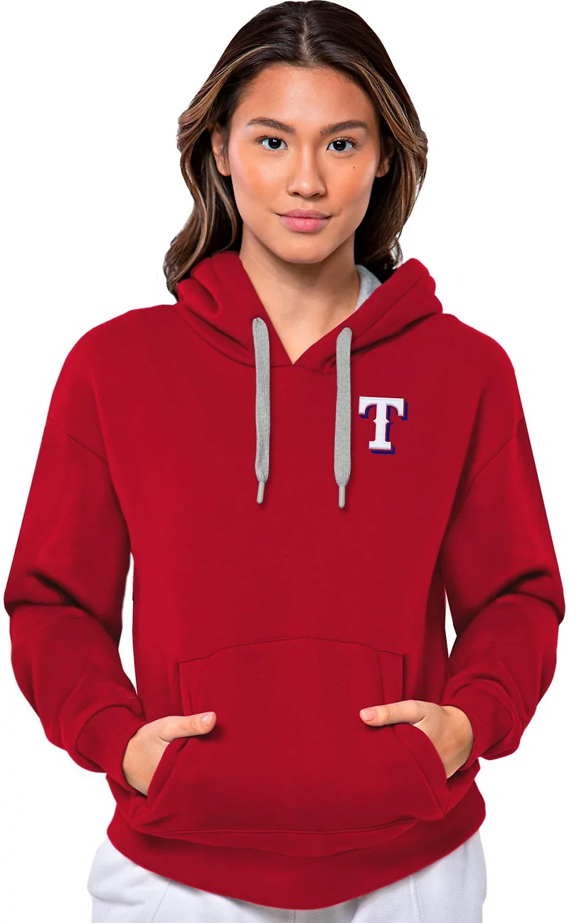 Antigua Women's Texas Rangers Victory Pullover Hoodie