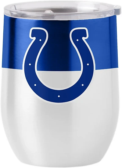 Logo Brands Indianapolis Colts 16 oz Colorblock Stainless Curved Beverage Tumbler