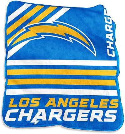 Logo Brands Los Angeles Chargers 50 in x 60 in Raschel Throw