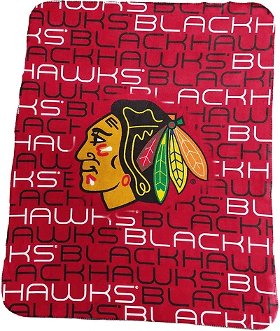 Logo Brands Chicago Blackhawks 50 in x 60 in Classic Fleece Throw