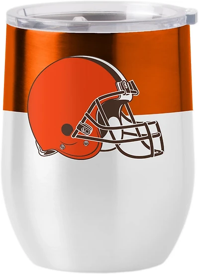 Logo Brands Cleveland Browns 16 oz Colorblock Stainless Curved Beverage Tumbler