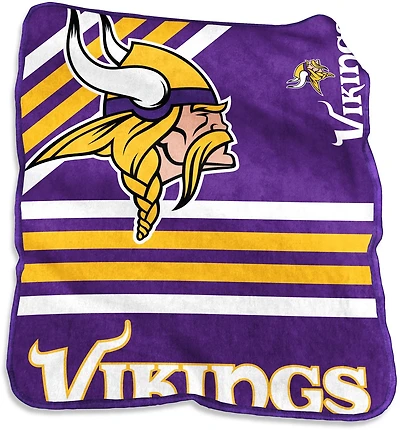 Logo Brands Minnesota Vikings 50 in x 60 in Raschel Throw