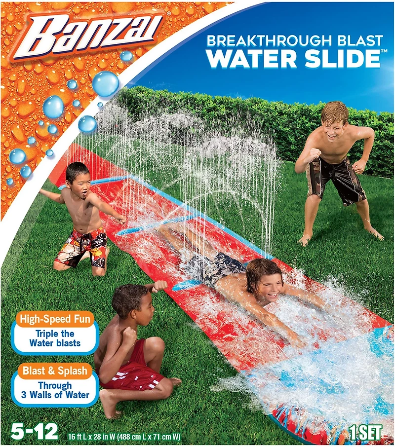 Banzai Breakthrough Blast Water Slide