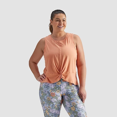 Freely Women's Plus Size Twist Tank Top