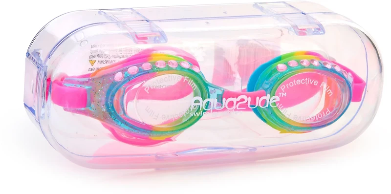 Aqua2ude Youth Rhinestone Swim Goggles