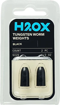 H2OX 1/2 oz Tungsten Worm Weights 2 Pack