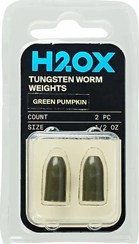 H2OX 1/2 oz Tungsten Worm Weights 2 Pack