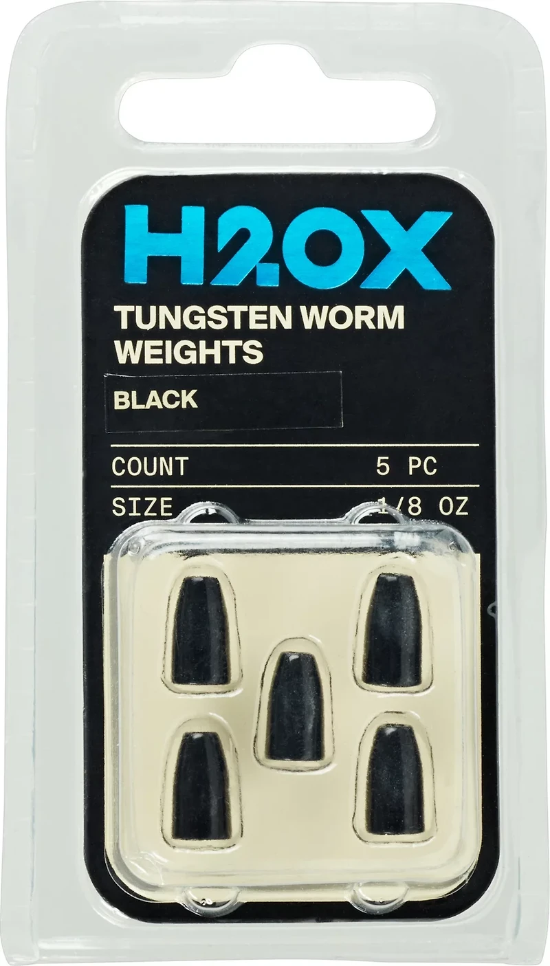 H2OX 1/8 oz Tungsten Worm Weights 5 Pack