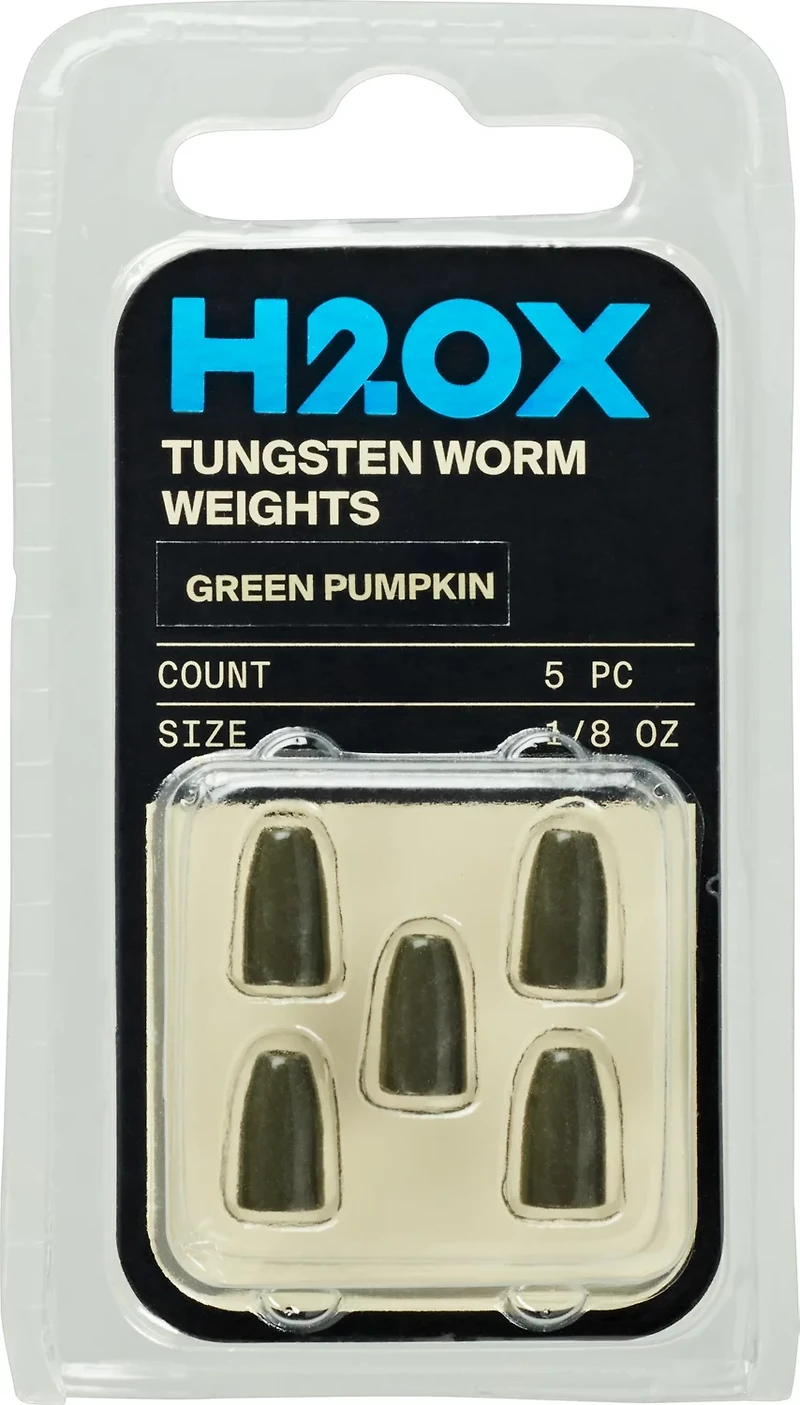 H2OX 1/8 oz Tungsten Worm Weights 5 Pack