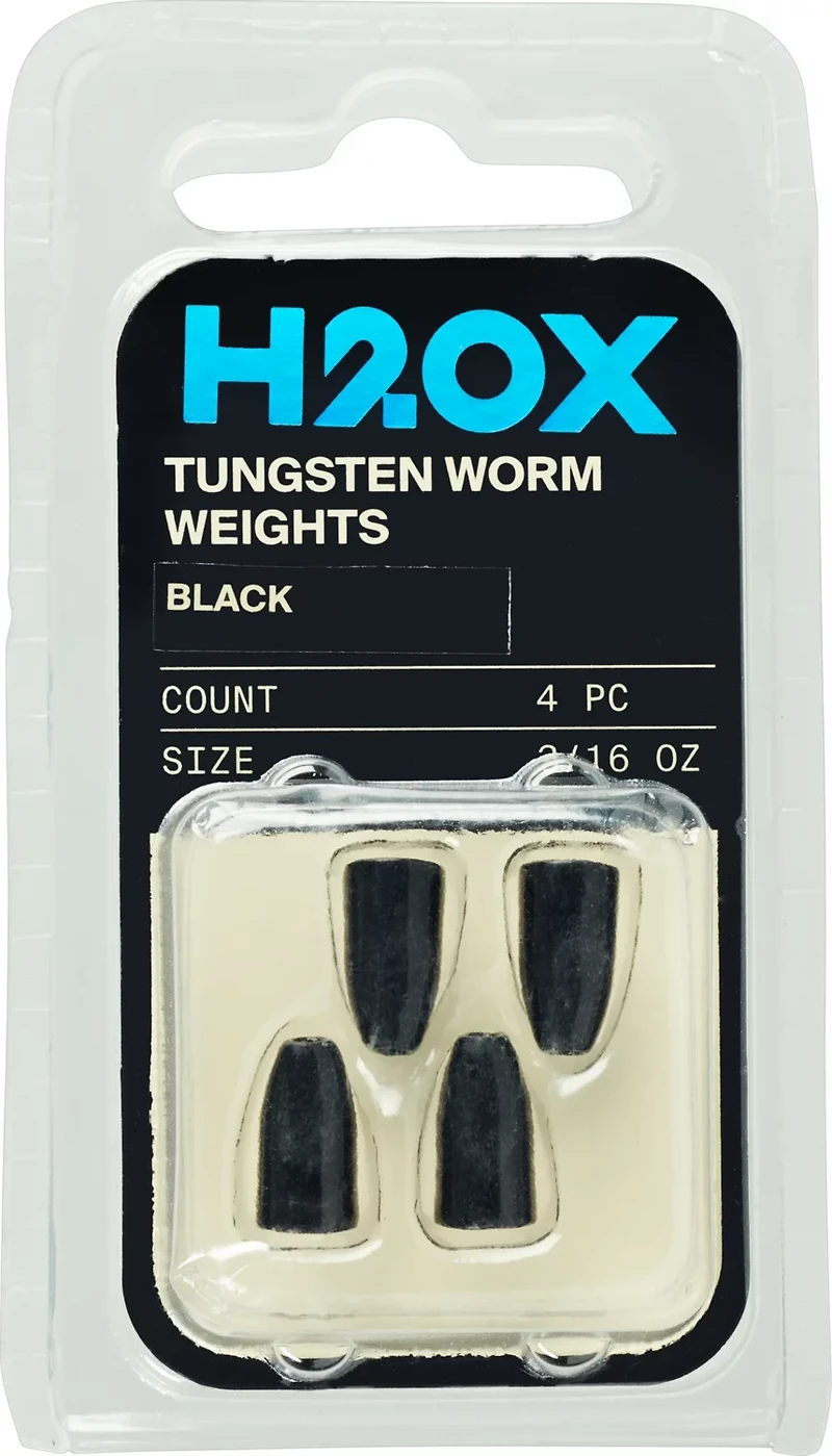 H2OX 3/16 Oz Tungsten Worm Weights 4 Pack
