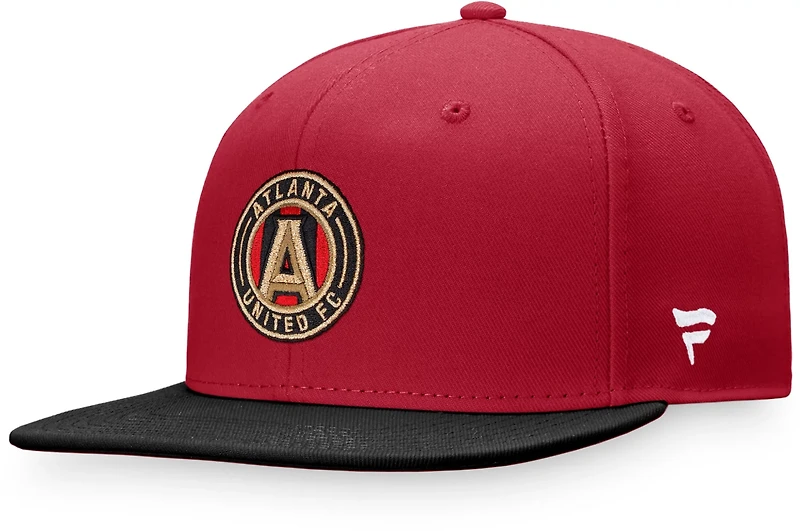 Fanatics Men's Atlanta United FC Fundamental Adjustable Structured Flat Brim Snapback Cap