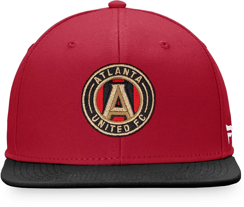 Fanatics Men's Atlanta United FC Fundamental Adjustable Structured Flat Brim Snapback Cap