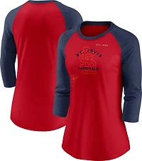 Nike Women's St. Louis Cardinals Next Up 3/4 Sleeve Raglan Top